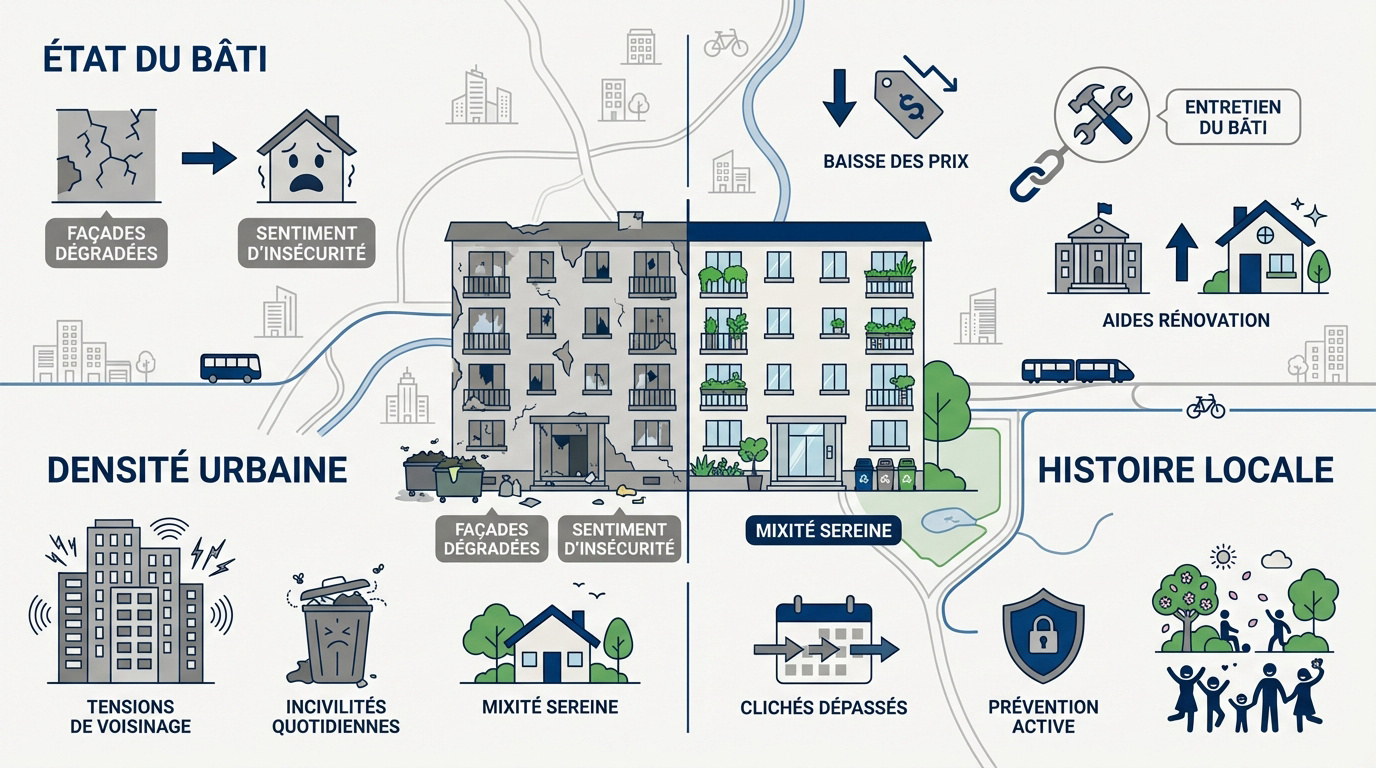 Facteurs influençant la réputation négative des quartiers urbains