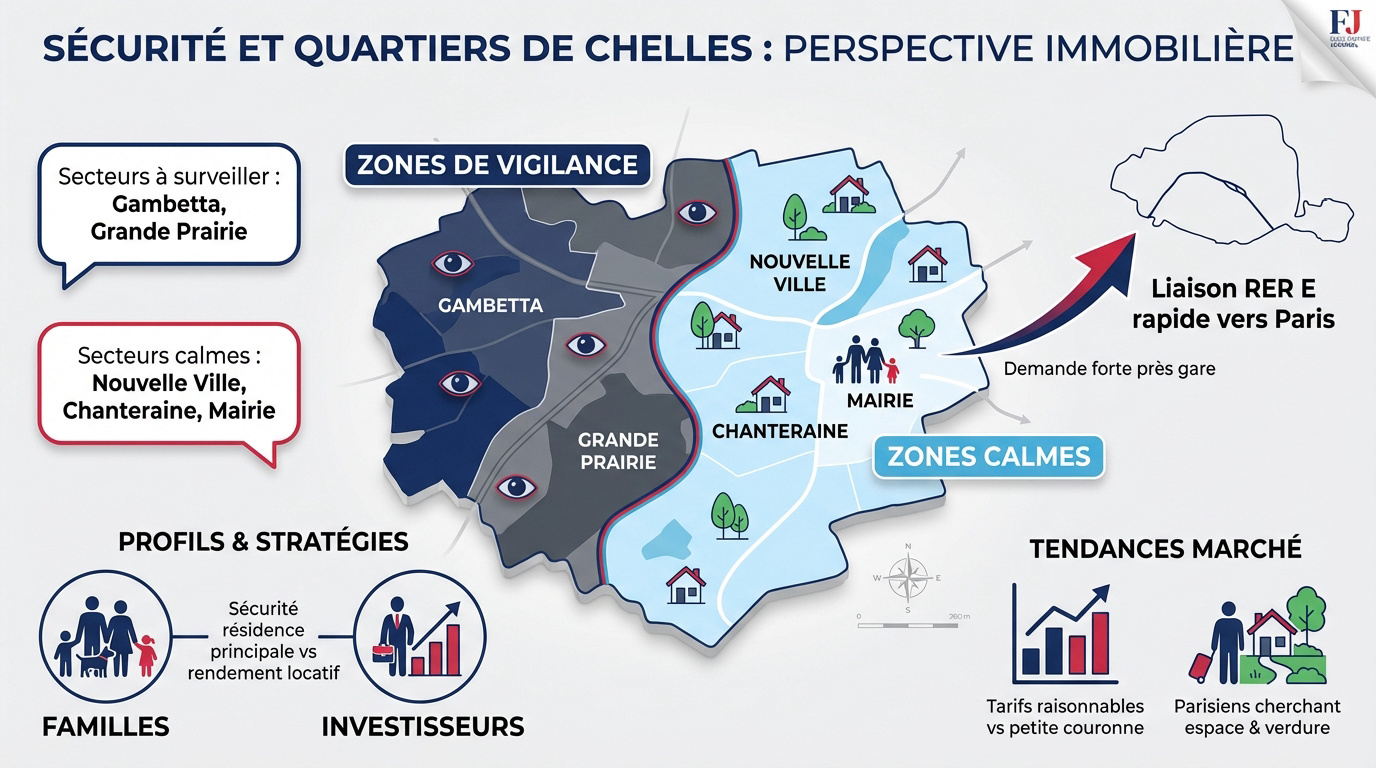 Vue aérienne des quartiers résidentiels et des infrastructures de transport à Chelles