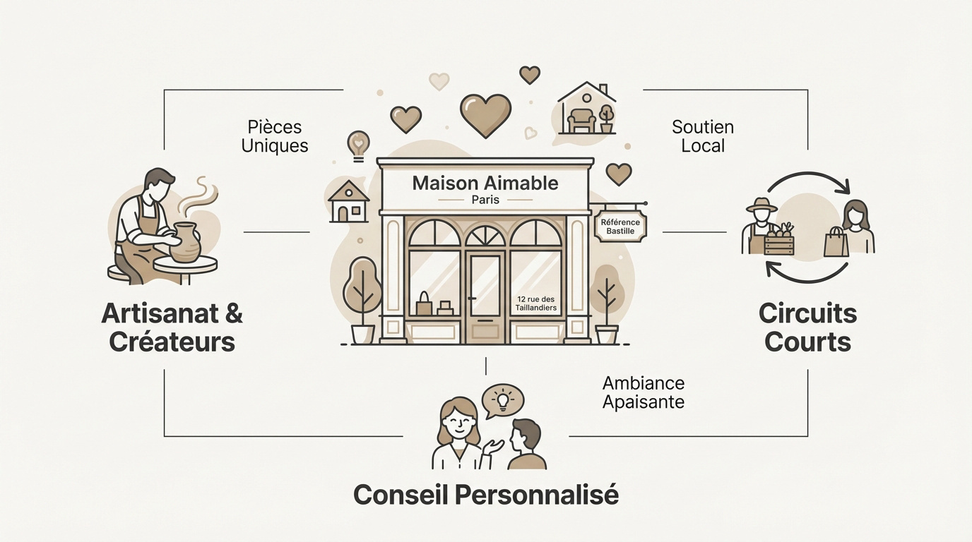 Boutique Maison Aimable Paris décoration artisanale et conseils personnalisés
