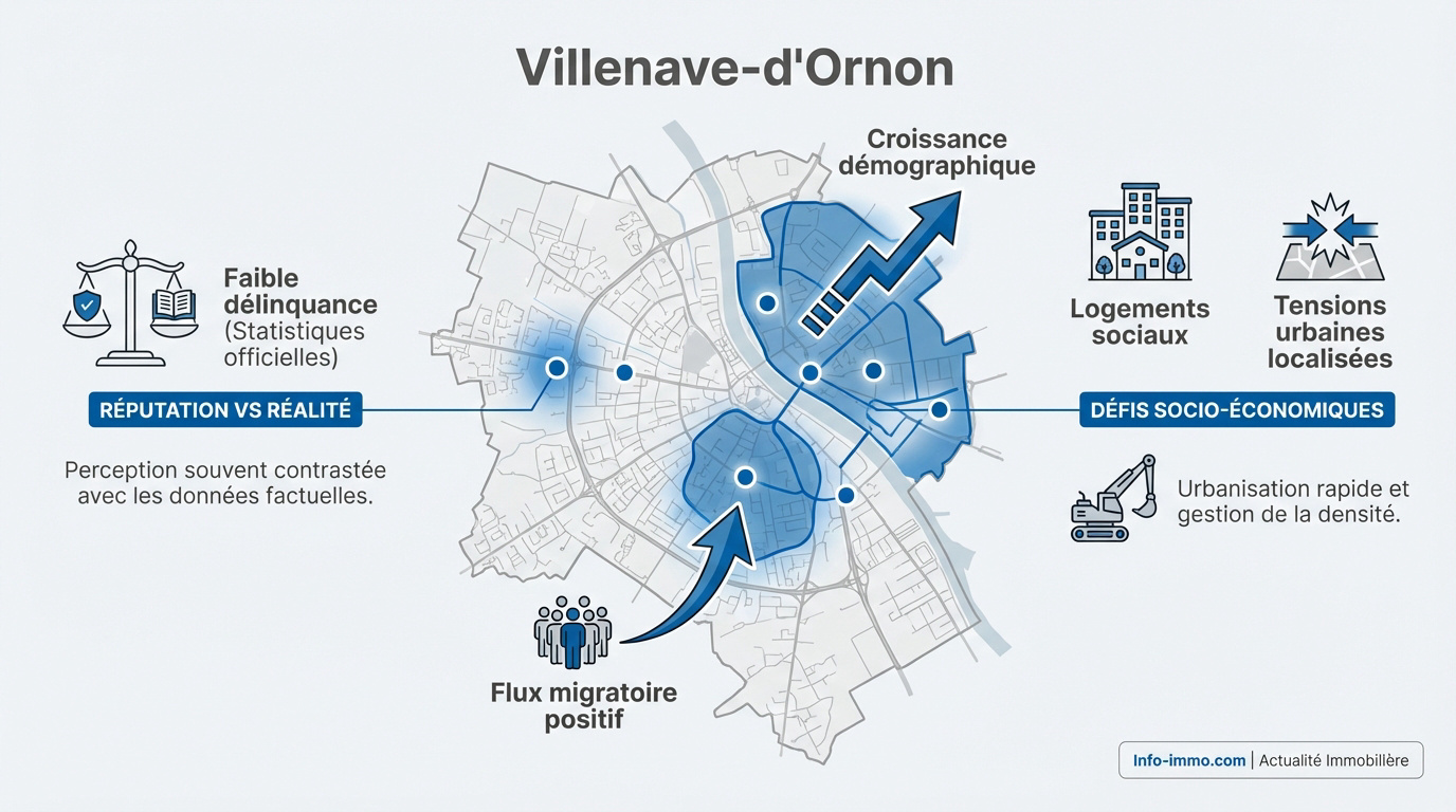 Vue urbaine de Villenave-d'Ornon illustrant les nouveaux projets immobiliers et les défis de la densité