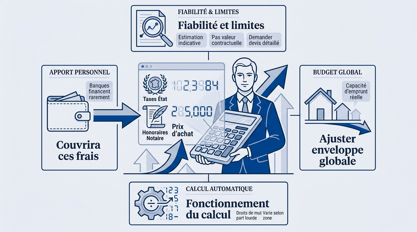 Répartition des frais de notaire entre taxes et honoraires