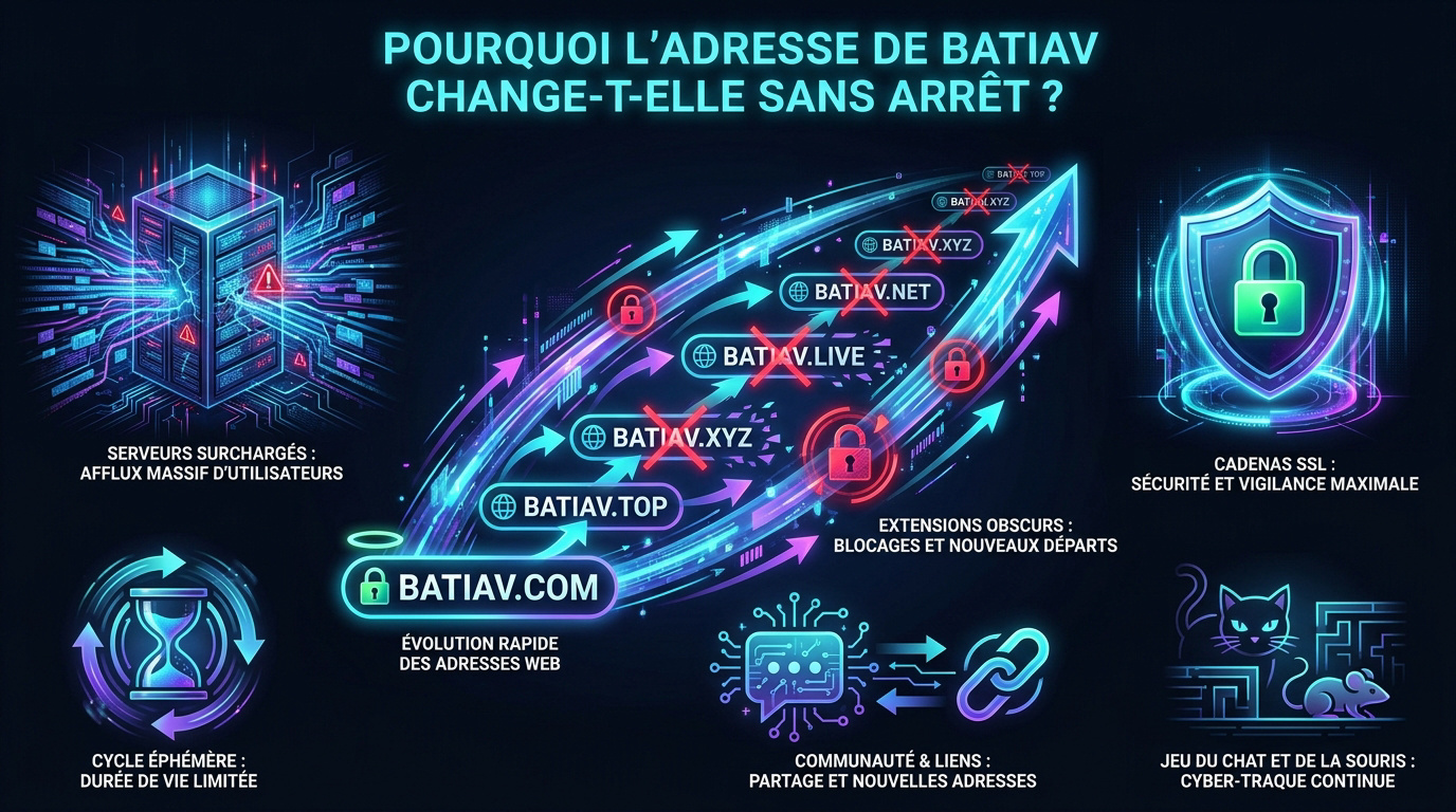 Illustration des changements d'adresse du site Batiav