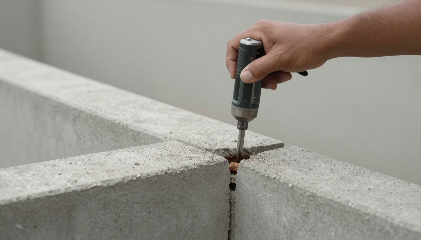 Percer le béton pour une fixation par tiges ou fils