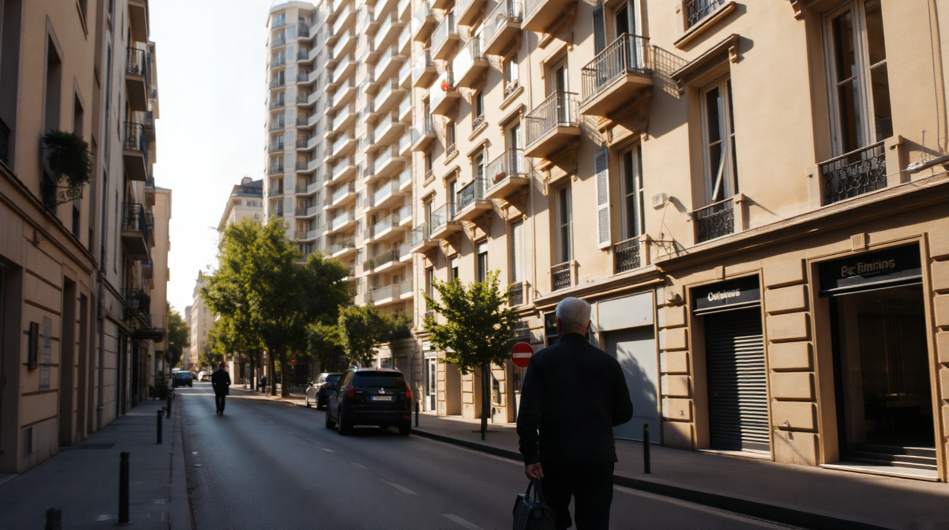 Immeuble résidentiel de logements intermédiaires en milieu urbain français