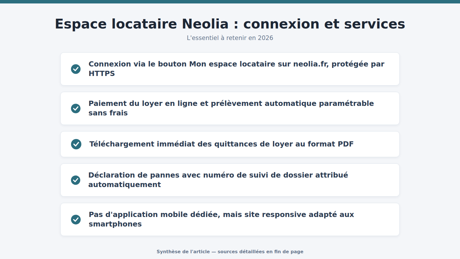 Espace locataire Neolia : connexion et services : l'essentiel à retenir (2026)
